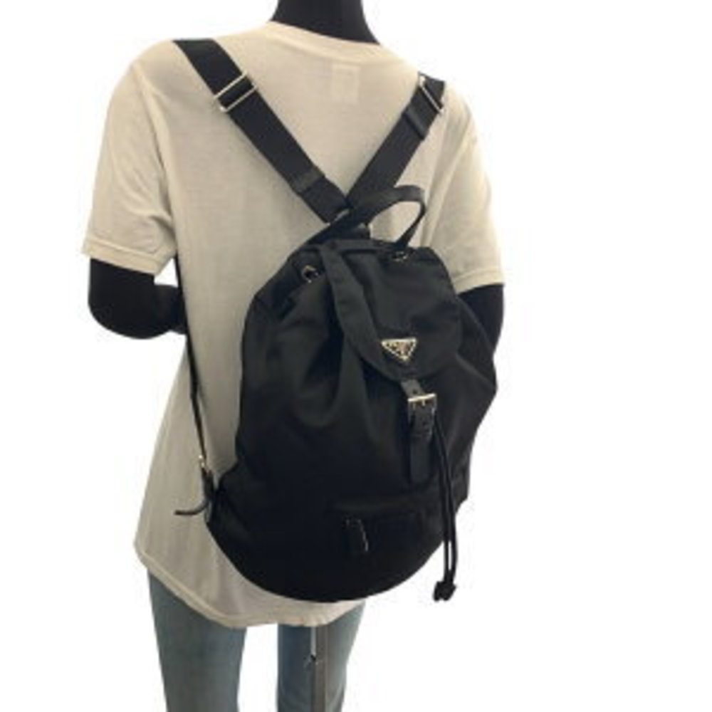 Prada Nylon Triangular Backpack Tessuto Black - image 6